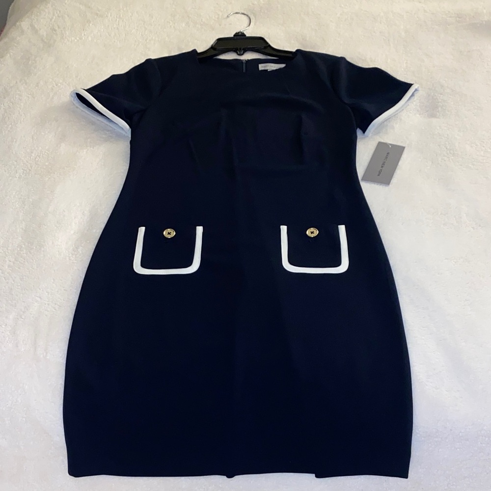 Marc New York Navy Dress with White Trim